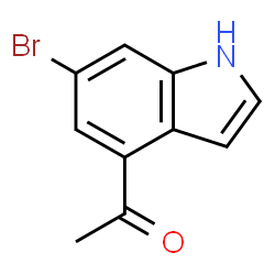 1-(6-溴-1H-吲哚-4-基)乙-1-酮结构式