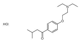 diethyl-[2-[4-(3-methylbutanoyl)phenoxy]ethyl]azanium,chloride Structure