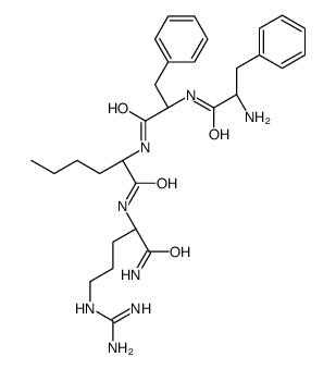 (2R)-N-[(2R)-1-amino-5-(diaminomethylideneamino)-1-oxopentan-2-yl]-2-[[(2R)-2-[[(2R)-2-amino-3-phenylpropanoyl]amino]-3-phenylpropanoyl]amino]hexanamide结构式