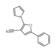 3-CYANO-5-PHENYL-2-(1-PYRROLYL)FURAN结构式