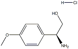 (S)-2-氨基-2-(4-甲氧基苯基)乙醇盐酸盐结构式