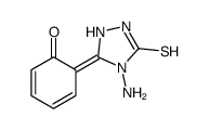 6-(4-amino-5-sulfanylidene-1,2,4-triazolidin-3-ylidene)cyclohexa-2,4-dien-1-one Structure