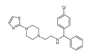 N-[(4-Chlorophenyl)phenylmethyl]-4-(2-thiazolyl)-1-piperazineethanamine structure