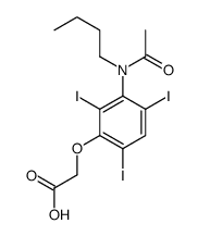 2-[3-[acetyl(butyl)amino]-2,4,6-triiodophenoxy]acetic acid Structure