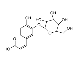 咖啡酸3-β-D-葡糖苷结构式