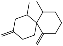 1,11-Dimethyl-5,9-bis(methylene)spiro[5.5]undecane结构式