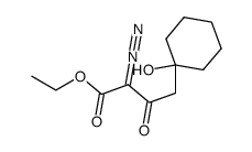 Ethyl 4-(1-hydroxycyclohexyl)-2-diazo-3-oxobutanoate结构式
