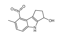 1,4-dihydro-3-hydroxy-7-methyl-8-nitro-(2H)-cyclopent[b]indole结构式