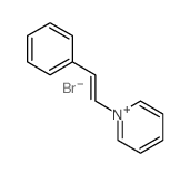 Pyridinium,1-(2-phenylethenyl)-, bromide (1:1) structure