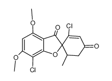 2',7-Dichloro-4,6-dimethoxy-6'-methylspiro[benzofuran-2(3H),1'-[2]cyclohexene]-3,4'-dione结构式