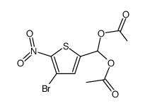 5-nitro-4-bromo-2-thiophenecarboxaldehyde diacetate Structure