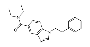 N,N-Diethyl-3-(2-phenylethyl)-3H-imidazo[4,5-b]pyridine-6-carboxamide结构式