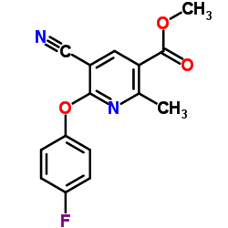Methyl 5-cyano-6-(4-fluorophenoxy)-2-methylnicotinate结构式