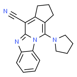 11-(1-pyrrolidinyl)-2,3-dihydro-1H-cyclopenta[4,5]pyrido[1,2-a]benzimidazole-4-carbonitrile structure