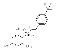 2,4,6-Trimethyl-N-[4-(trifluoromethyl)benzyl]benzenesulfonamide structure