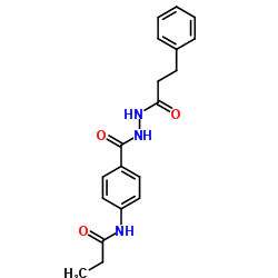 N-(4-{[2-(3-Phenylpropanoyl)hydrazino]carbonyl}phenyl)propanamide结构式