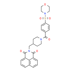 2-((1-(4-(morpholinosulfonyl)benzoyl)piperidin-4-yl)methyl)-1H-benzo[de]isoquinoline-1,3(2H)-dione picture