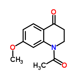 1-Acetyl-7-methoxy-2,3-dihydro-4(1H)-quinolinone结构式