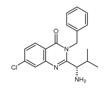 2-(1-amino-2-methylpropyl)-3-benzyl-7-chloroquinazolin-4(3H)-one结构式