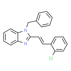 1-BENZYL-2-(2-CHLOROSTYRYL)-1H-1,3-BENZIMIDAZOLE结构式