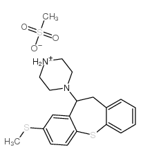 4-[10,11-dihydro-8-(methylthio)dibenzo[b,f]thiepin-10-yl]piperazinium methanesulphonate结构式