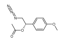 (S)-(+)-2-azido-1-(4-methoxyphenyl)-1-ethyl acetate结构式