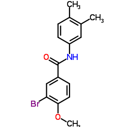 3-Bromo-N-(3,4-dimethylphenyl)-4-methoxybenzamide结构式