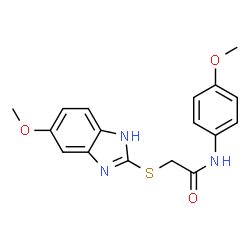 2-[(5-Methoxy-1H-benzimidazol-2-yl)sulfanyl]-N-(4-methoxyphenyl)acetamide Structure