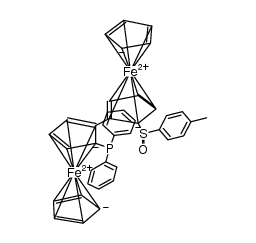 (S,S(p),S(p))-2-diphenylphosphino-2''-(4-methylphenyl)sulfinyl-1,1''-biferrocene结构式