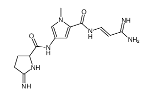 4-[(5-Amino-3,4-dihydro-2H-pyrrol-2-yl)carbonylamino]-N-(3-amino-3-imino-1-propenyl)-1-methyl-1H-pyrrole-2-carboxamide结构式