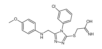 2-[[4-(3-chlorophenyl)-5-[(4-methoxyanilino)methyl]-1,2,4-triazol-3-yl]sulfanyl]acetamide Structure