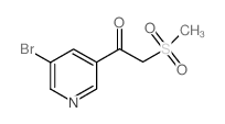 1-(5-溴吡啶-3-基)-2-(甲砜)乙酮结构式