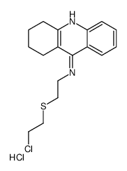 2-(2-chloroethylsulfanyl)ethyl-(1,2,3,4-tetrahydroacridin-9-yl)azanium,chloride结构式