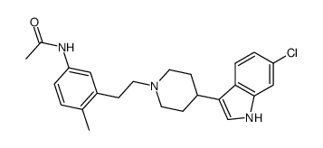 3-(1-{2-[5-(Acetylamino)-2-methylphenyl]ethyl}piperidin-4-yl)-6-chloro-1H-indole Structure