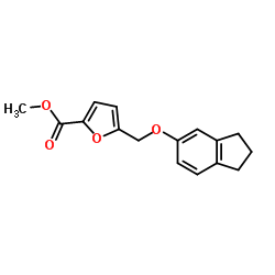 Methyl 5-[(2,3-dihydro-1H-inden-5-yloxy)methyl]-2-furoate结构式