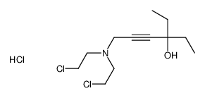 bis(2-chloroethyl)-(4-ethyl-4-hydroxyhex-2-ynyl)azanium,chloride Structure