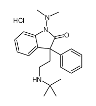 tert-butyl-[2-[1-(dimethylamino)-2-oxo-3-phenylindol-3-yl]ethyl]azanium,chloride Structure
