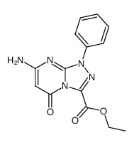 ethyl (1-phenyl-7-amino-5-oxo-1,2,4-triazolo[4,3-a]pyrimidin-3-yl)carboxylate结构式