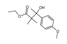 3-Hydroxy--2.2-dimethyl-3-(p-methoxy-phenyl)-buttersaeureethylester结构式