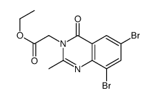 ethyl 2-(6,8-dibromo-2-methyl-4-oxoquinazolin-3-yl)acetate Structure