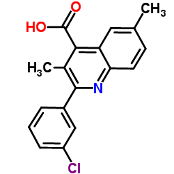 2-(3-Chlorophenyl)-3,6-dimethyl-4-quinolinecarboxylic acid Structure