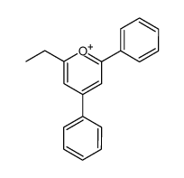 2-ethyl-4,6-diphenyl-pyranylium Structure