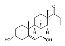 Androst-5-en-17-one, 3,7-dihydroxy-, (3alpha,7beta)- (9CI)结构式