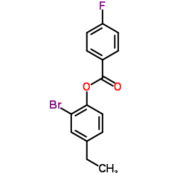 2-Bromo-4-ethylphenyl 4-fluorobenzoate结构式