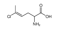 (Z)-2-amino-5-chlorohex-4-enoic acid结构式