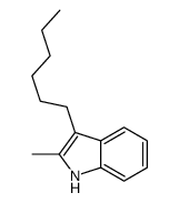 3-hexyl-2-methyl-1H-indole结构式