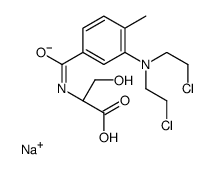sodium,(2S)-2-[[3-[bis(2-chloroethyl)amino]-4-methylbenzoyl]amino]-3-hydroxypropanoate结构式