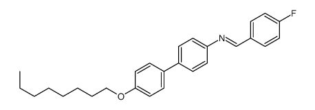 1-(4-fluorophenyl)-N-[4-(4-octoxyphenyl)phenyl]methanimine结构式