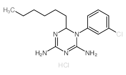 1-(3-chlorophenyl)-6-hexyl-6H-1,3,5-triazine-2,4-diamine结构式