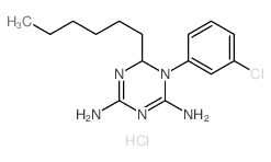 1-(3-chlorophenyl)-6-hexyl-6H-1,3,5-triazine-2,4-diamine structure